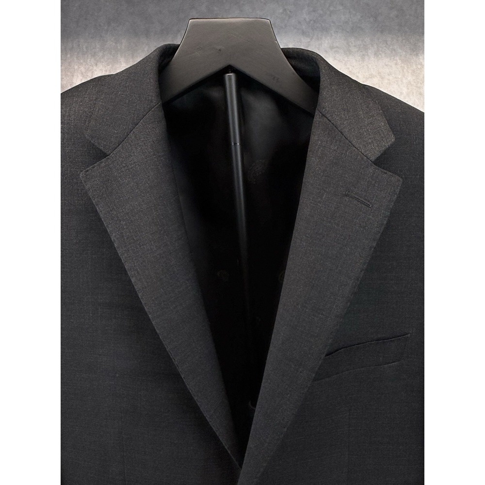 Luciano Bardelli Mens Sport Coat Blazer 38R Black Wool Cashmere Italy Super 150s - Picture 7 of 12